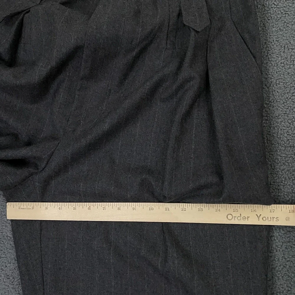 Vintage Gianni Versace Trouser Pants FITS 38x28 Pin Stripe Pleated Baggy Italy